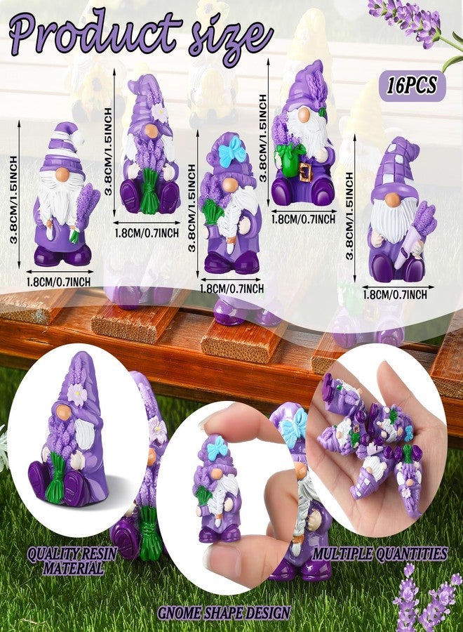 Yuntau 80 Pcs Lavender Mini Gnomes Gifts Bulk Lavender Mini Resin Gnomes Figurines Purple Miniature Resin Statues for Christmas Holiday Birthday Gifts Home Yard Lawn Garden Landscape Patio Decor - Image 3